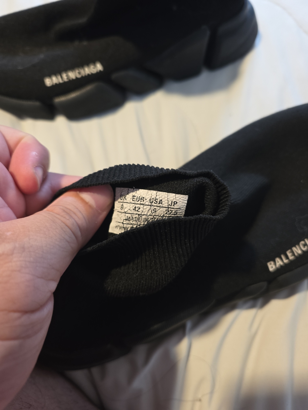 Balenciaga Black Women's Sock-Style Speed Trainer Sneaker - Picture 2 of 6